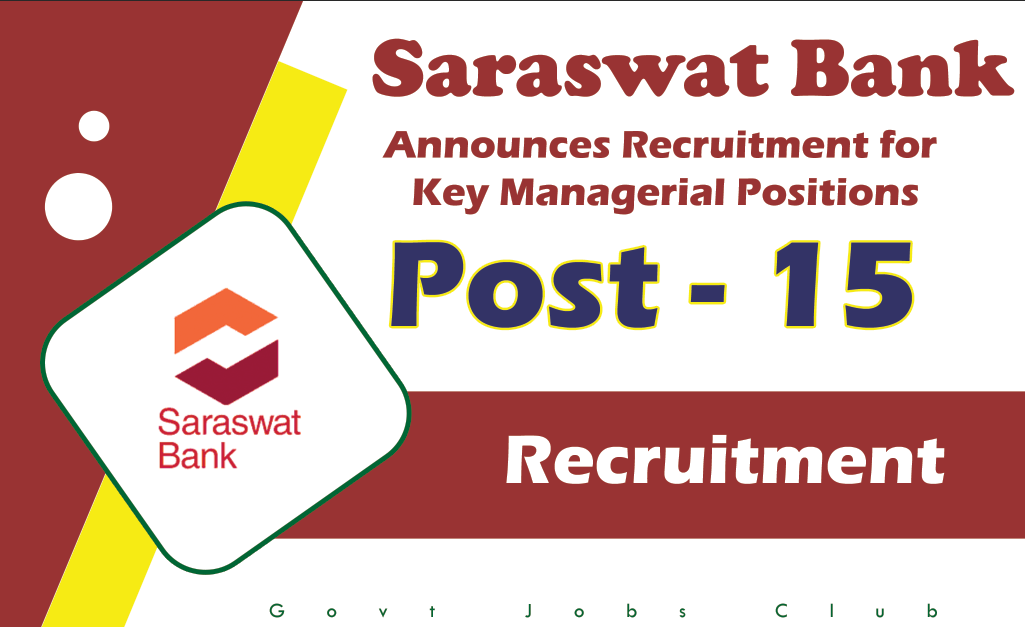 Saraswat Bank Announces Recruitment for Key Managerial Positions